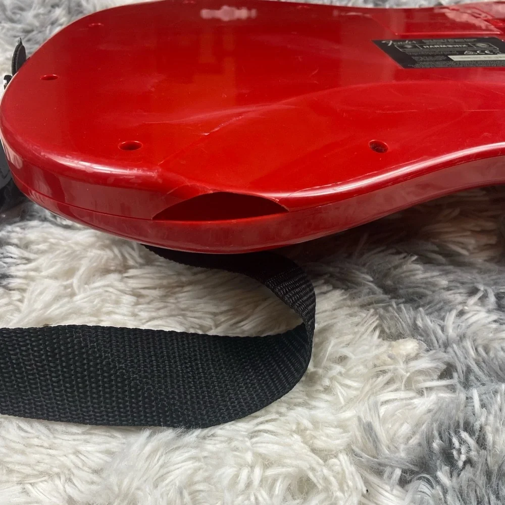 Rock Band 4 Fender Stratocaster Harmonix 91161 Red Guitar Xbox One With Strap